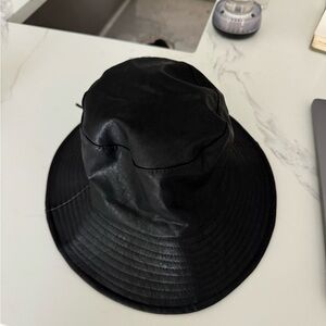 Anthropologie Leather Bucket Hat - never worn